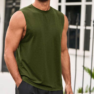 Camiseta sin mangas de gimnasio para hombre, ropa deportiva transpirable de algodón y poliéster, talla grande, superventas, precio de alta calidad - Product Image 6
