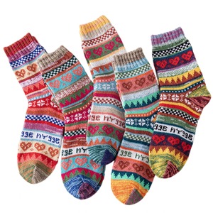 Vintage Winter Warmer <b>Men</b> Striped Wool Blends <b>Socks</b> Cuddly Winter Thick <b>House</b> <b>Socks</b> For Daily Wear - Product Image 1