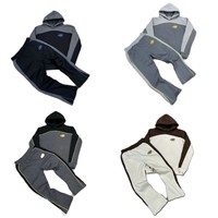 Ensemble sweat-shirt et pantalon de survêtement unisexe tendance Y2K avec broderie personnalisée OEM, style streetwear hip-hop américain en coton pour homme