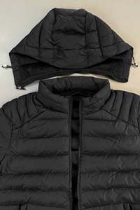 แจ็กเก็ตขนเป็ดคอปกตั้งสำหรับผู้ชายสไตล์ลำลองสำหรับฤดูหนาวเนื้อผ้าทอและออกแบบโลโก้ด้านหน้า - Product Image 6