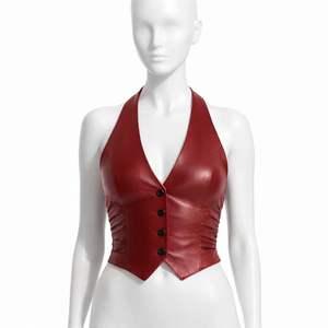 Fashion Women PU <b>Leather</b> <b>Halter</b> Neck Bustier <b>Top</b> - Product Image 3