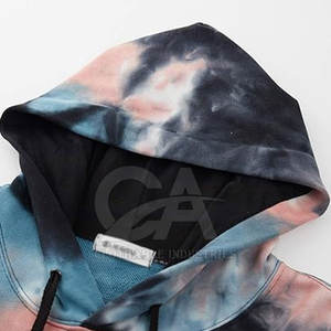 Vêtements d'hiver Hommes Tie Dye Hoodies Couleur unie Hommes Tie Dye Hoodies Fashionable Soft Cotton Men Tie Dye Hoodies - Product Image 3