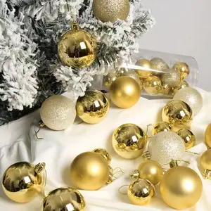 סיטונאי אירוע חג קישוט תלוי כדור גדול מט קישוט פלסטיק עץ חג המולד כדורי