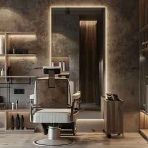 Modern Wood <b>Foldable</b> Salon <b>Mirror</b> Station Model 149-Commercial Use for Hotel Gym Mall & Workshop by Salon Furniture - Product Image 3