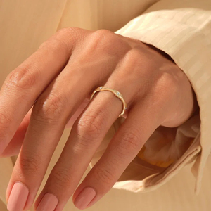 Anillo de Moda para Mujer, Estilo Clásico, Chapado en Oro sobre Plata de Ley, con Diamante Cultivado en Laboratorio de Corte Redondo, Anillo de Eternidad Personalizado - Product Image 4