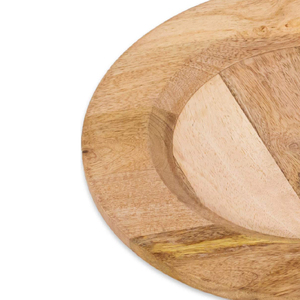 แผ่นชาร์จไม้อะคาเซียไม้ธรรมชาติทำด้วยมือทรงกลม - Product Image 2