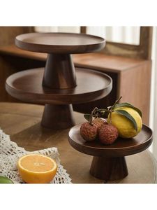 DESGIN NATUREL Forme arrondie Support de service pour gâteaux d'anniversaire pour fête Célébration Serveur de gâteaux en bois - Product Image 2