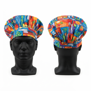 Gorro de Chef Unisex Rosa de Primera Calidad, 190 GSM, Impermeable, de Polialgodón, Elástico, con Bordado Personalizado e Impresión Digital de Logotipo - Product Image 6