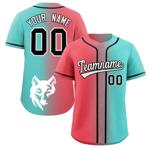 Vente en gros Tissu de maillot de baseball respirant en maille avec logo imprimé par sublimation dégradé taille USA - Product Image 6