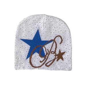 Bonnets d'hiver en strass personnalisés de haute qualité avec logo personnalisé Bonnet en tricot chaud pour hommes et femmes - Product Image 3