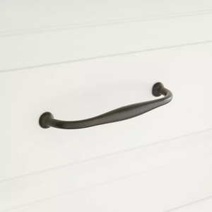 Classic Matte <b>Black</b> Cabinet Pull <b>Handle</b> with Smooth Curved Design Durable Metal Build Perfect for <b>Kitchen</b> Wardrobe Decor - Product Image 1