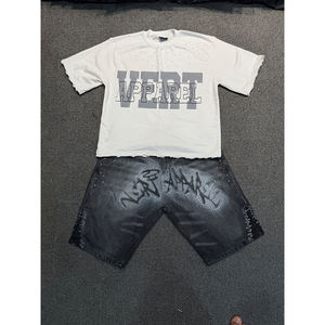 Nueva llegada Casual de dos piezas de verano para hombre Camiseta y pantalones cortos Conjunto de secado rápido personalizable Twin Set Cantidad a granel - Product Image 1