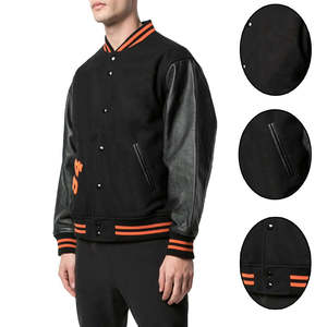 Veste de baseball universitaire Letterman brodée en chenille avec logo personnalisé pour hommes avec col montant veste de qualité supérieure pour veste universitaire - Product Image 2