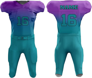 Ensemble d'uniformes de football américain d'hiver personnalisés en jersey court et pantalon en mesh cousu, tailles plus, service OEM pour entraînement d'équipe - Product Image 2