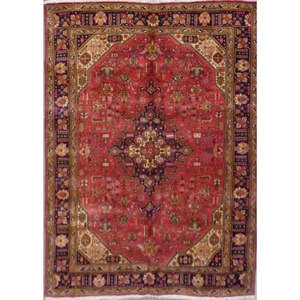 Tapis persan Tabriz unique en son genre, 6'10 x 9'11 - Product Image 1