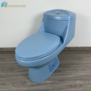 Inodoro de una pieza de diseño colorido <span class=keywords><strong>Fluor</strong></span>, armario de agua azul claro a la moda, artículos sanitarios para Baño - Product Image 3