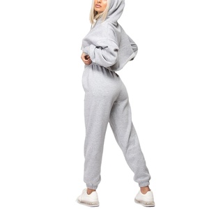 Survêtement à capuche personnalisé pour femmes Streetwear surdimensionné ensemble de jogging grande taille avec logo avant délavé Style en détresse - Product Image 6