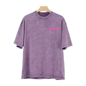 T-shirt en molleton pour homme grande taille, col rond, coupe ample, streetwear, 100% coton biologique, qualité supérieure - Product Image 3