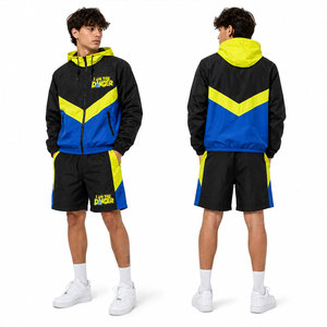 NAPA INDUSTRIES Premium Lightweight <b>Athletic</b> Running Windbreaker Shorts Set Men's High Street Style Summer Breathable Quick Dry - Product Image 2