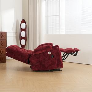 Moderner Elektrischer Medizinischer Aufstehsessel mit Massagefunktion, Getränkehalter und Holzrahmen für Senioren - Product Image 4