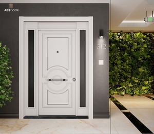 ABSDOOR GIZA Porte isolée en acier de qualité supérieure Contrôle du son et de la chaleur Placage PVC Design moderne Durabilité Appartements Villas 2 - Product Image 4