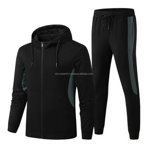 Chándal deportivo de moda OEM personalizado para hombre, informal, ajustado, para gimnasio y deportes, con cremallera, cómodo y transpirable, chándal deportivo - Product Image 1