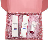 Boîtes d'expédition en carton ondulé personnalisées avec impression rose, pour cosmétiques, chaussures, vêtements, emballages postaux en papier avec logo personnalisé