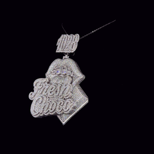 Pendentif Hip Hop en argent Sterling 925 personnalisé avec nom de lettre VVS Moissanite Diamond Ice Pendentifs personnalisés certifiés GIA - Product Image 4