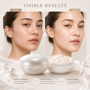 Crema Facial de Perlas Orgánicas de Marca Privada, Hidratante, Iluminadora, Blanqueadora, Nutritiva, con Colágeno y Glutatión, <span class=keywords><strong>Cuidado</strong></span> Facial - Product Image 4