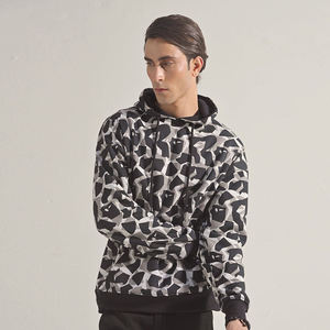 Sweat à capuche en polaire tendance avec impression par sublimation pour l'hiver, OEM ODM, étiquette privée, logo personnalisé, vêtements de sport coupe-vent - Product Image 1