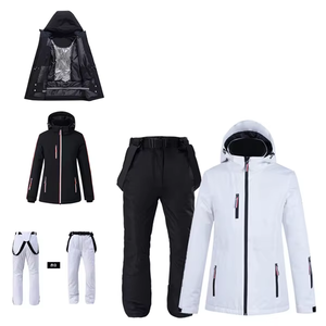 Traje de Esquí para Mujer, Impermeable y Cortavientos, Conjunto de Dos Piezas, Chaqueta y Pantalones para Nieve - Product Image 4