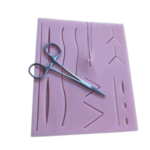 ทนทานนักเรียนแพทย์เย็บแผ่นฝึกอบรมผ่าตัดที่เชื่อถือชีวิตซิลิโคน 14 แผล 3 ชั้นพร้อมแผ่นเย็บผิวตาข่าย - Product Image 2