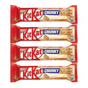 Venta al por mayor Compra a granel KIT KAT CHUNKY Blanco 40g 4 Finger Flow Wrap Sólido Leche Chocolate Snack Envío gratis - Product Image 3