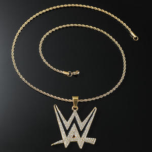 Collares con Colgante de Campeón de Lucha Libre Profesional Estadounidense, Estilo Hip-hop, Plata de Ley, Moissanita, Rodio, Chapado en Oro de 14K - Product Image 4