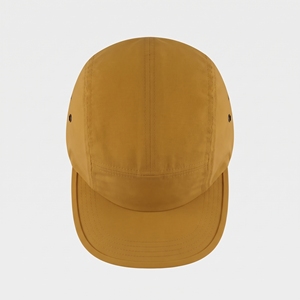 Casquette de cycliste unisexe 5 panneaux en toile de coton jaune moutarde, respirante, imperméable, pour le quotidien, printemps-été, ajustable pour adulte - Product Image 6