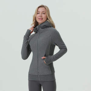 Nouveau hiver femme dames femmes épais fermeture éclair sport entraînement exercice entraînement course athlétique Fitness Yoga veste à capuche - Product Image 6