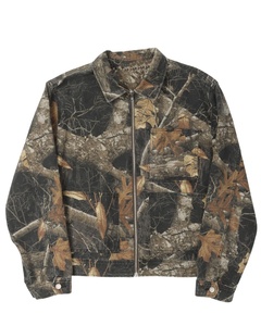Chaqueta de trabajo de lona pesada con cremallera personalizada para hombres Retro lavado Streetwear moda para hombres - Product Image 1