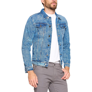 High Quality 100% Cotton <b>Denim</b> Jacket for Men Breathable Solid Color Ripped Cropped Casual <b>Coat</b> for Winter jackets - Product Image 5