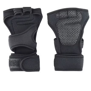 Guantes de gimnasio antideslizantes de neopreno unisex cómodos logotipo personalizado silicona forma recta equipo de seguridad Fitness Pull Ups entrenamiento cruzado - Product Image 4