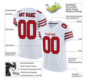 Camiseta clásica de fútbol americano de talla grande, camiseta de malla transpirable profesional, ropa de fútbol por sublimación de secado rápido de poliéster 100% - Product Image 4