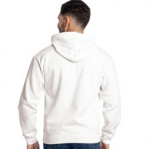 Sudadera con Capucha Negra para Hombre Ever Glow, 100% Algodón Felpa, 280g, Transpirable, Forrada, Corte Regular, Color Sólido, Diseño con Bolsillos - Product Image 2