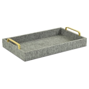 Plateau en bois de luxe de couleur noyer profond avec forme ronde élégante et poignées faciles à saisir, parfait pour divertir les invités - Product Image 4