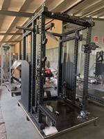 Peralatan Kebugaran Gym Komersial, Mesin Cable Crossover Half Cage, Set Lengkap, Multifungsi, Smith Strength Trainer