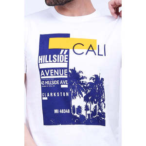 T-shirt à manches courtes en jersey 100% coton 230g, coupe ample, impression sur le devant, OEM ODM, logo personnalisé, marque privée, vente en gros - Product Image 4