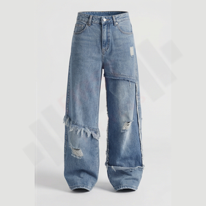 กางเกงยีนส์ทรงตรงสไตล์ใหม่ปี 2025 สำหรับผู้ชาย สไตล์เกาหลี ลุคสบายๆ ล้างสี ติดกระดุม แมทช์ได้กับทุกชุด ทรงหลวม ขายส่ง - Product Image 1