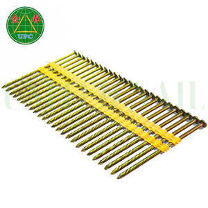 Clous d'encadrement de bande en plastique de 21 degrés faciles à utiliser avec la tige de vis pour la cloueuse pneumatique de bande de l'usine du Vietnam - Product Image 1