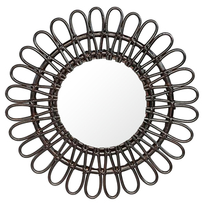 Modern Boho Wall Hanging Rattan Mirrir Wholesale Handicraft Woven Rattan <b>Mirror</b> Frame Decor for Home Hotel Resort Indoor Outdoor - Product Image 6