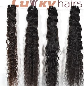 Prix de gros d'usine Temple sud de l'Inde paquets de cheveux bruts Remy extensions naturelles non transformées droite vague profonde - Product Image 6