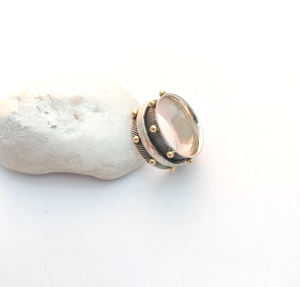 Anillos de banda giratoria de Plata de Ley 925 para mujer, ajuste de bisel hecho a mano, joyería de boda y fiesta antiansiedad - Product Image 1