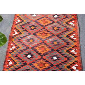 Tapis Kilim Rouge Turc Vintage Élégant 29x87ft Patchwork Design Plat Tissage Laine Jute Tapis Décor Accent pour Couloir 9x12 Grande Taille - Product Image 5
